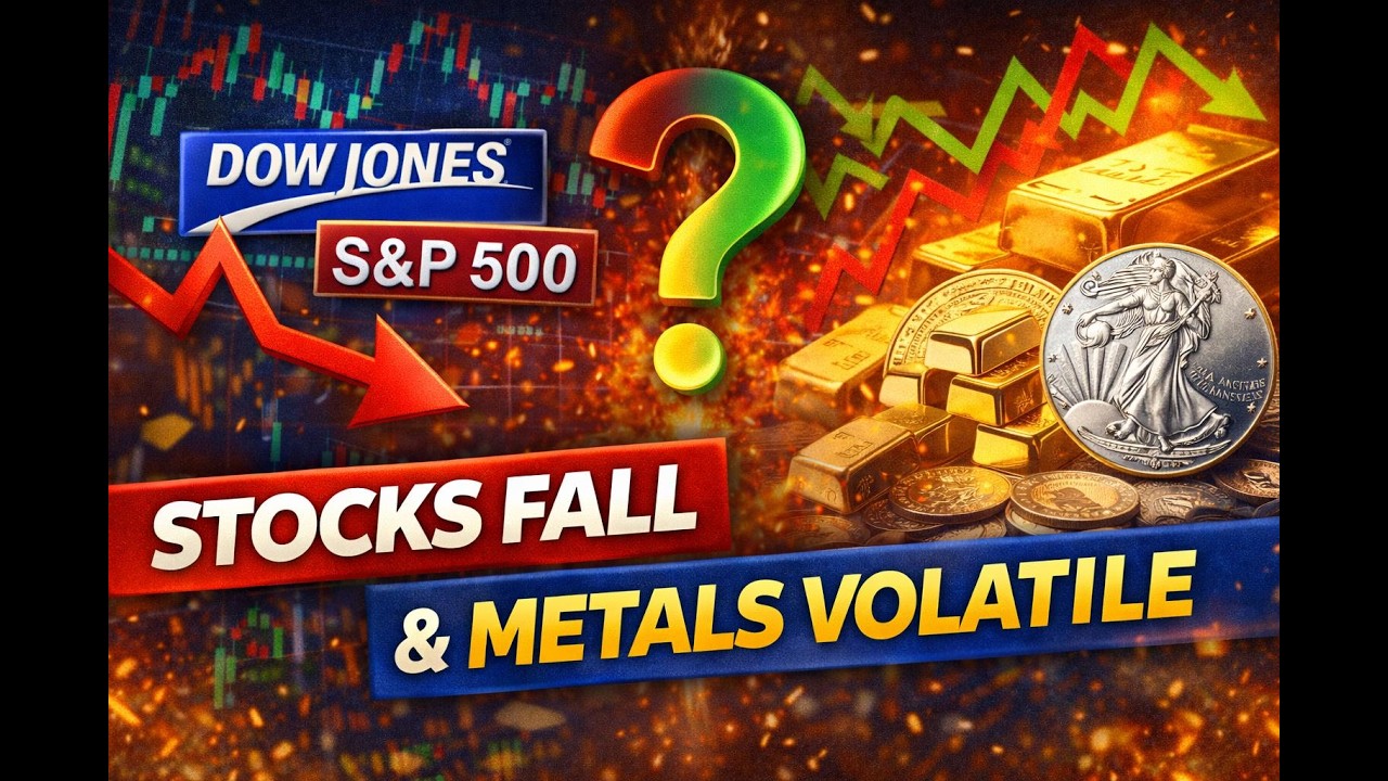 US Stock Indexes Slip as Gold & Silver Turn Volatile 