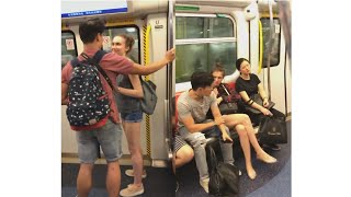 Multiple Amwf Couples Riding On The Same Subway In China