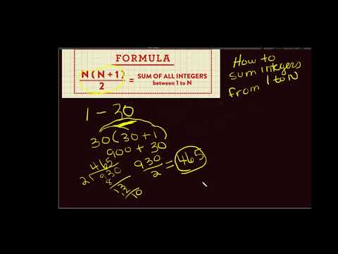 How to sum integers from 1 to N