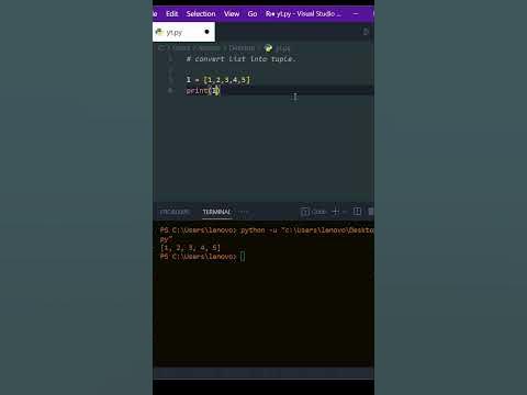 How to convert list to tuple in python - YouTube