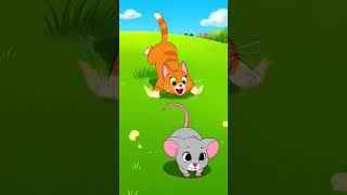 Funny Cat Chasing Mouse Downhill 😂 | Cartoon Slapstick Comedy Short #Shorts