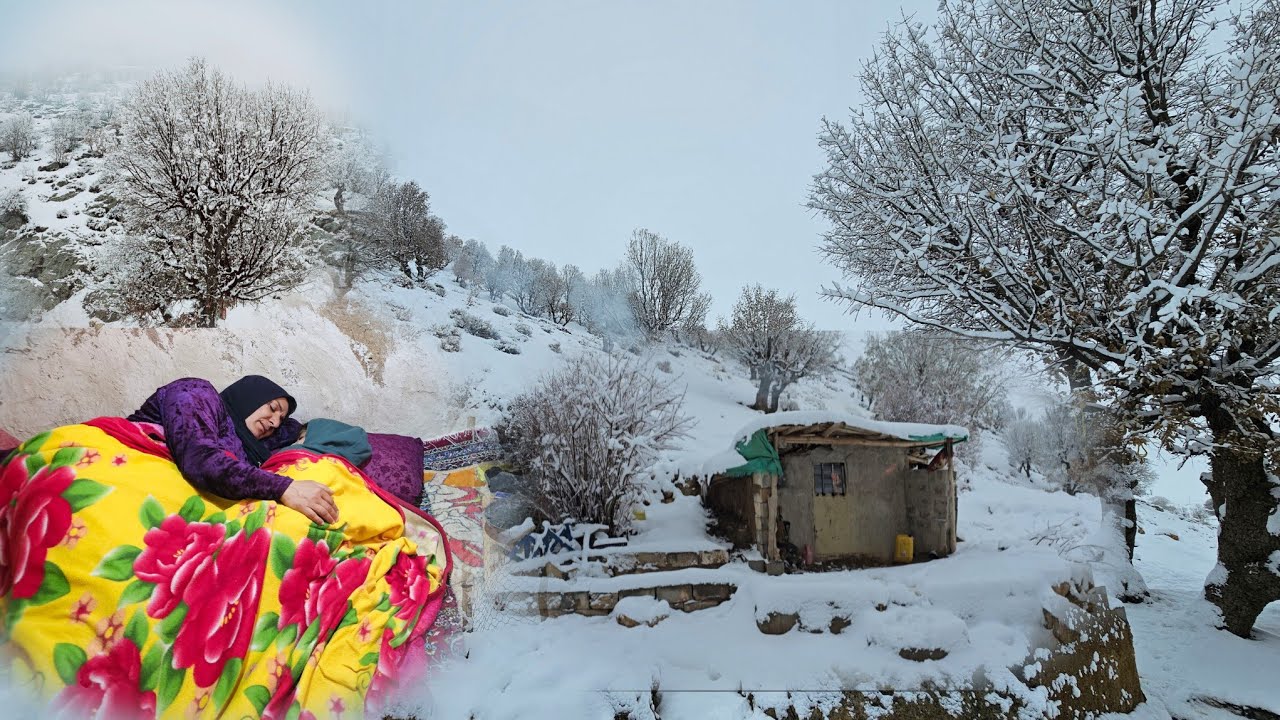 Quiet mountain life: Morning in the mountains, traditional cooking, simple moments of life