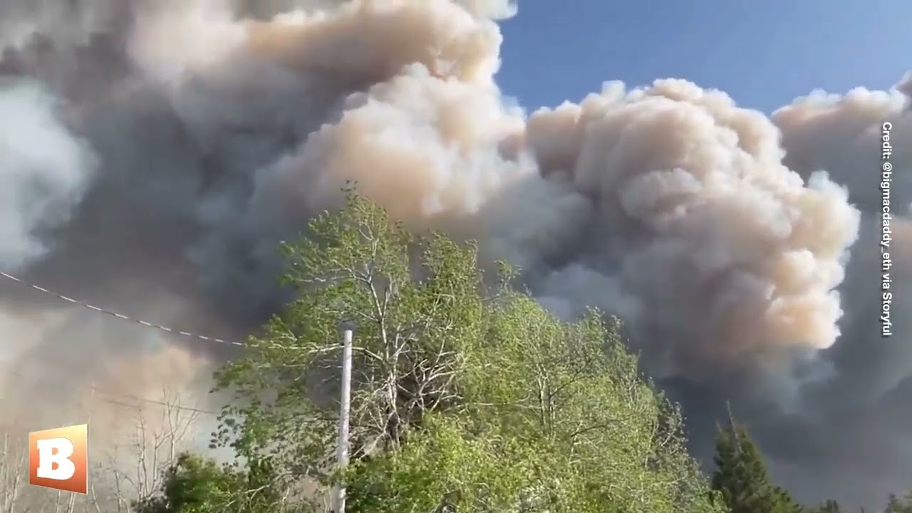 MASSIVE Smoke Cloud BLOTS OUT THE SUN as Thousands Evacuate over Nova Scotia Wildfire