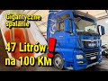 Ciężarówka MAN Duże spalanie 47 litrów na 100 kilometrów