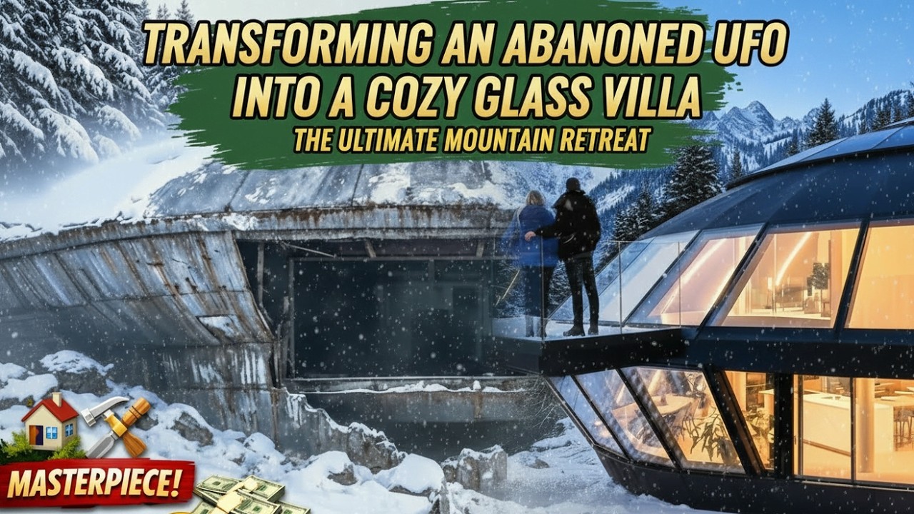 Transforming an Abandoned UFO into Cozy Glass Villa #viral #trending #UFO #Alien #transformation