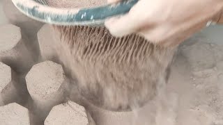 ASMR: super soft dusty red sand whole crushing dry in basket+wet in bucket💦 screenshot 2