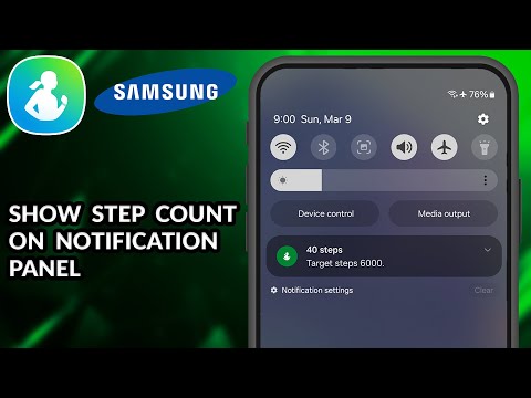 How To Show Step Count On The Notification Panel Samsung