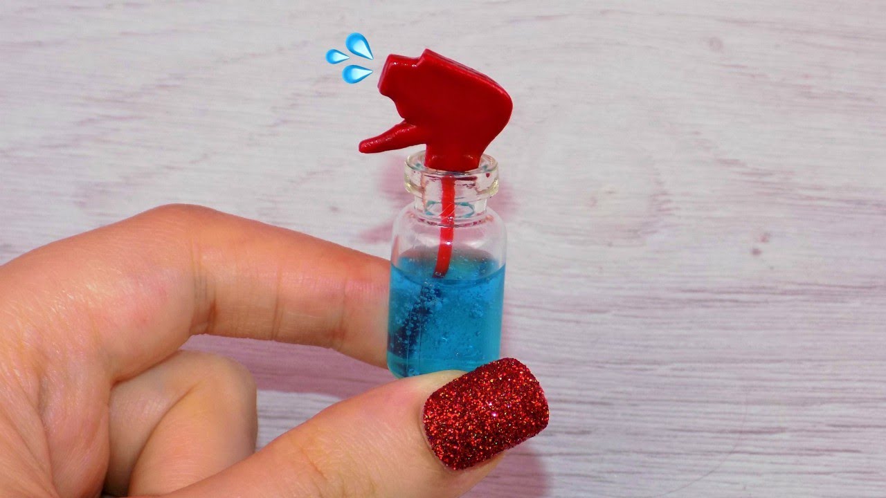 DIY Miniature Spray Bottle - How to Make Miniature Things 