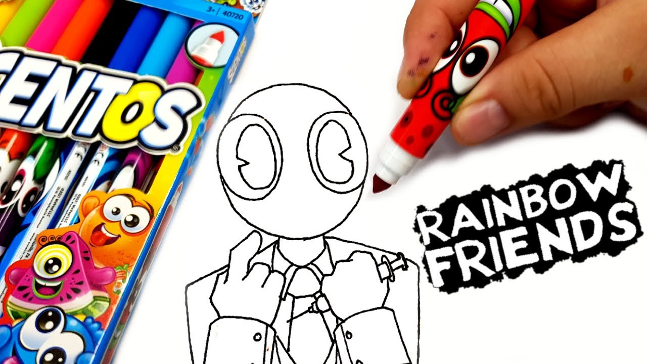 Red Rainbow Friends Roblox Coloring Page