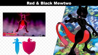 Red And Black Mewtwo - Pokemon Sword & Shield Custom Texture Hack