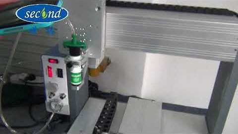 Automated 3 axis robotic dispenser dispense sealant glue on a CCTV cover