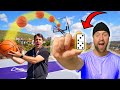 BASKETBALL TRICKSHOT DOMINOES w/ Josh Horton (Winner gets a prize!)