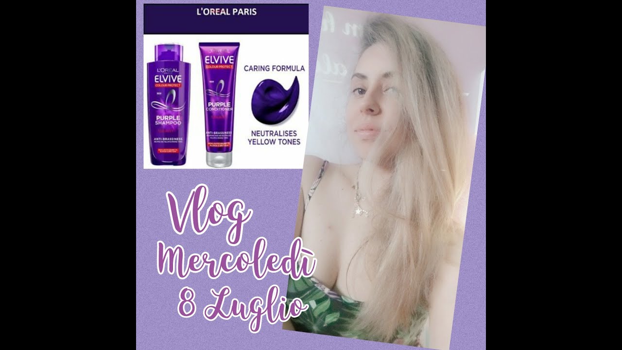 CAPELLI BIONDISSIMI CON LO SHAMPOO ELVIVE VIOLA DI L'OREAL...💆🏼‍♀️ vlog