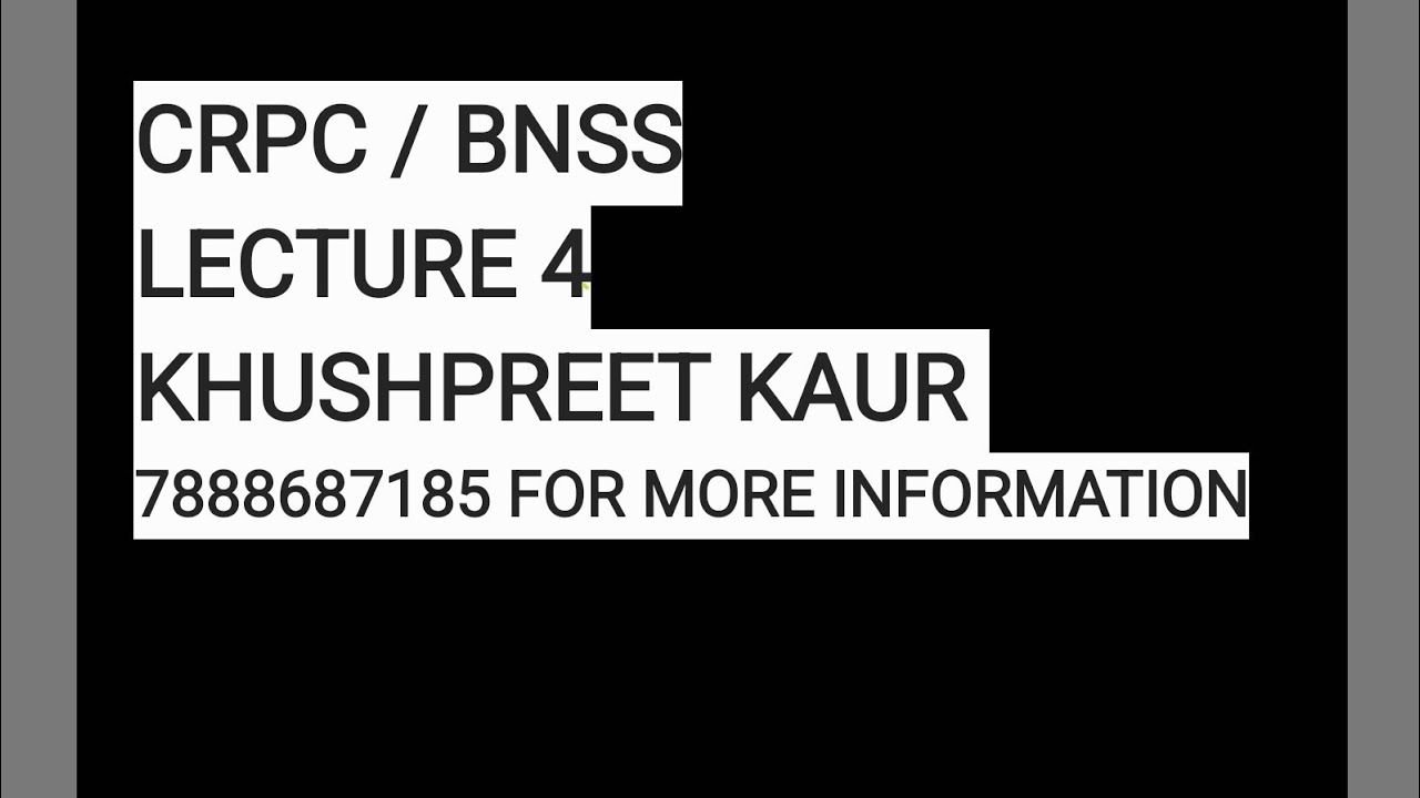 CRPC LECTURE 4 ARREST OF PERSON  