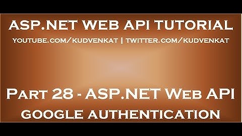 ASP NET Web API Google-authenticatie