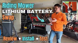 Lithium Battery In a Riding Lawn Mower EASY CONVERSION