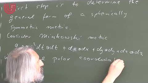 General theory of relativity - Volker Perlick - Lecture 19