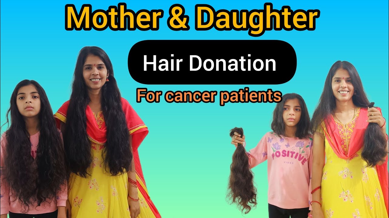 Mother & Daughter Hair Donation😍 @LeenaCharantwins #hairdonationforcancer #hairdonation #telugu