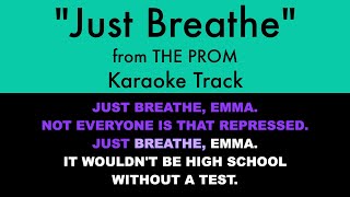 Video thumbnail of ""Just Breathe" from The Prom - Karaoke Track with Lyrics on Screen"