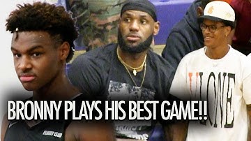 Bronny James WENT OFF!  PLAYS HIS BEST GAME In Front Of LeBron & Shareef O