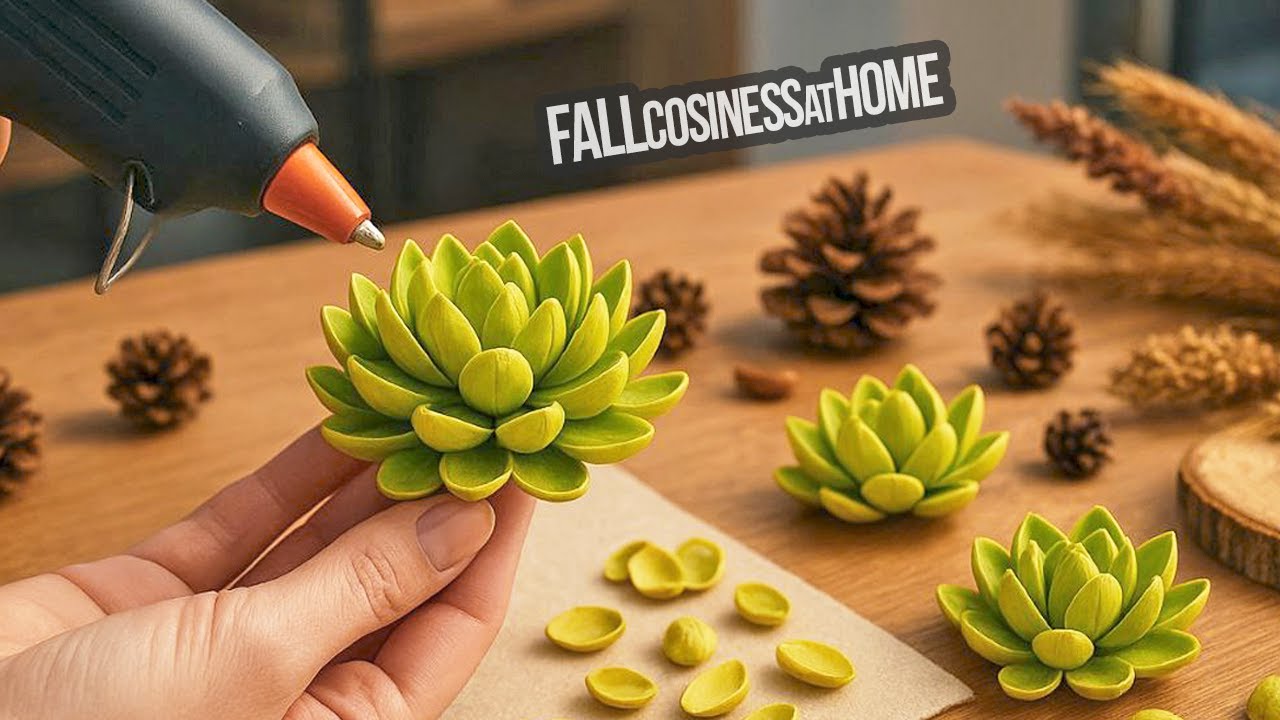 Я взяла скорлупу фисташек и создала настоящее осеннее волшебство!  Смотрите до конца, вас ждет сюрпр