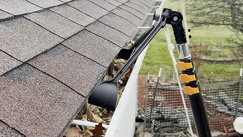 How to Clean Gutters from Ground with Grabber on Pole (Gutter Sense review)