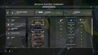 Warframe Archwing Levelling. Salacia (Neptune) 0-22 in 1 run w Affinity Booster