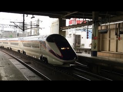 山形新幹線E3系つばさ号新庄行き&東北新幹線E2系やまびこ号仙台行き発車シーン