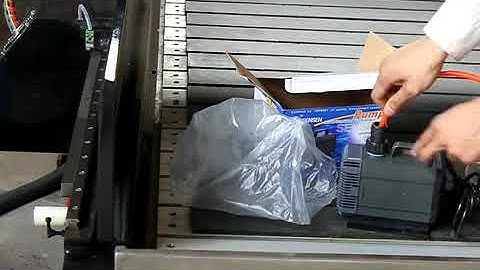 installation for Water pump and clamp for CNC Router machine