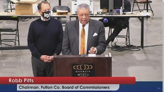 Fulton Chairman Robb Pitts bristled at comments from state, federal officials