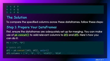 How to Compare Values of Certain Columns in DataFrames using Pandas