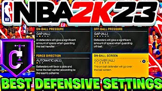 *NEW* THE BEST DEFENSIVE SETTINGS FOR NBA 2K23 MYTEAM STOP PICK & ROLL WORK FOR CURRENT & NEXT GEN