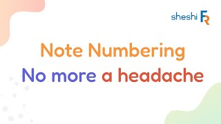 Sheshi FR | Note Numbering No More A Headache screenshot 2