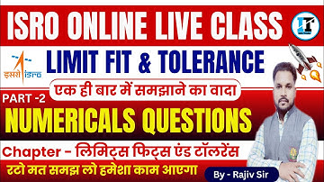 Numerical in calculation of  Tolerance , Alowance,MML,type of fit  Part-02 By Rajiv Sir