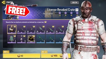 *NEW* How to get LICENSE REVOKED CRATE for FREE in codm in hindi | CALL OF DUTY MOBILE.