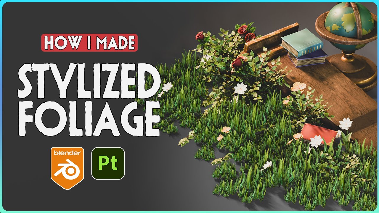 Stylized Project How I Made Stylized Game-Ready Foliage in Blender | Project Files - YouTube