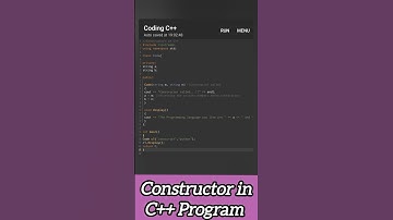Constructor in C++ Program #constructor #cppprogramming #coding