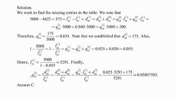 Exam MLC exercise for November 26, 2017