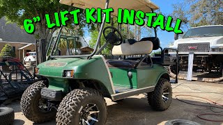 LIFT KIT INSTALL on CLUB CAR GOLFCART  6” lift kit 2003 ClubCar DS. #lifted#golfcart#installation