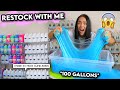 RESTOCK MY SLIME SHOP WITH ME!!! *girl i made so much slime...*