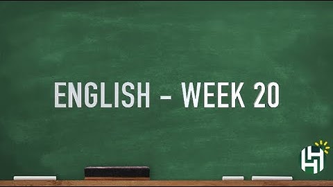 CC Cycle 2 Week 20 English