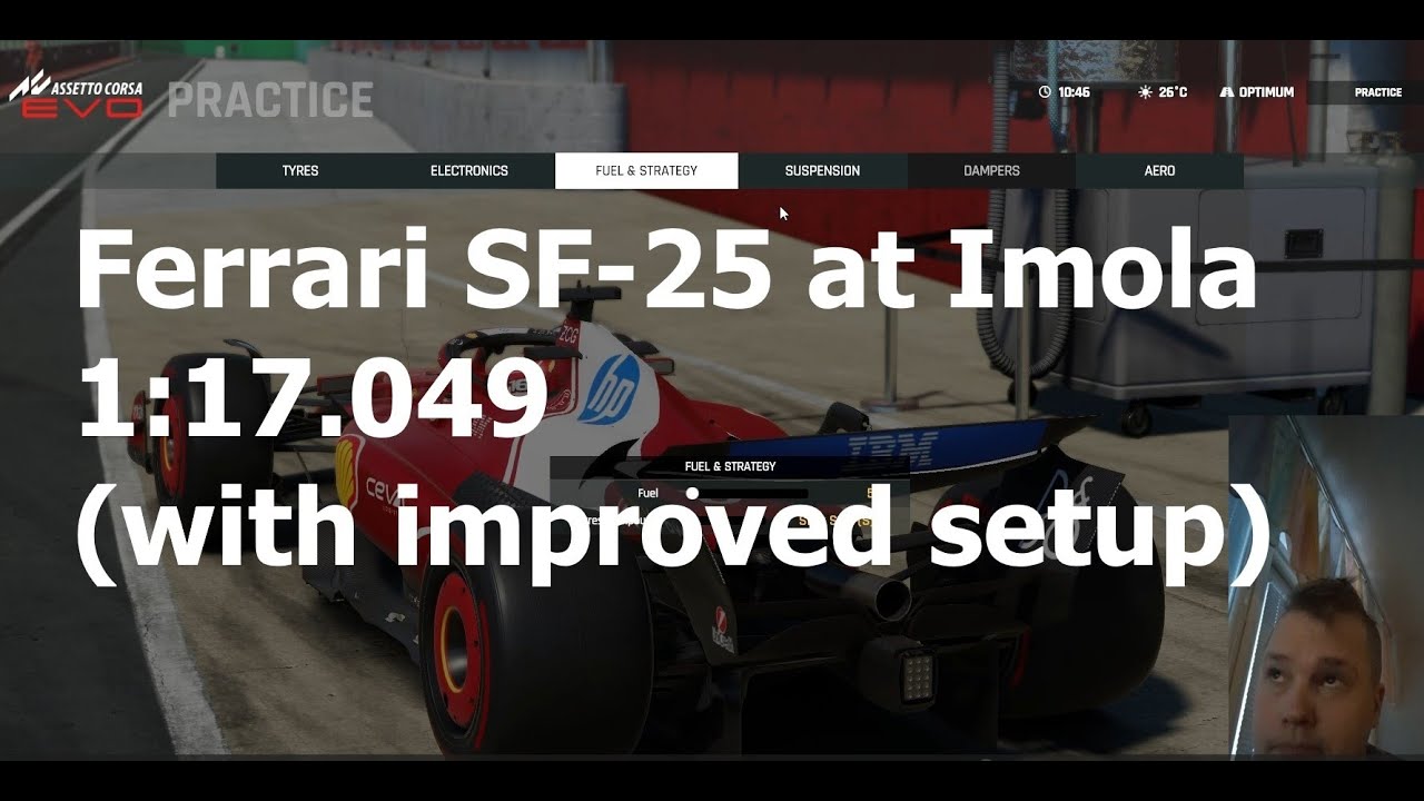 AC EVO (0.41): Quicker hotlap at Imola with Ferrari SF-25 by new setup