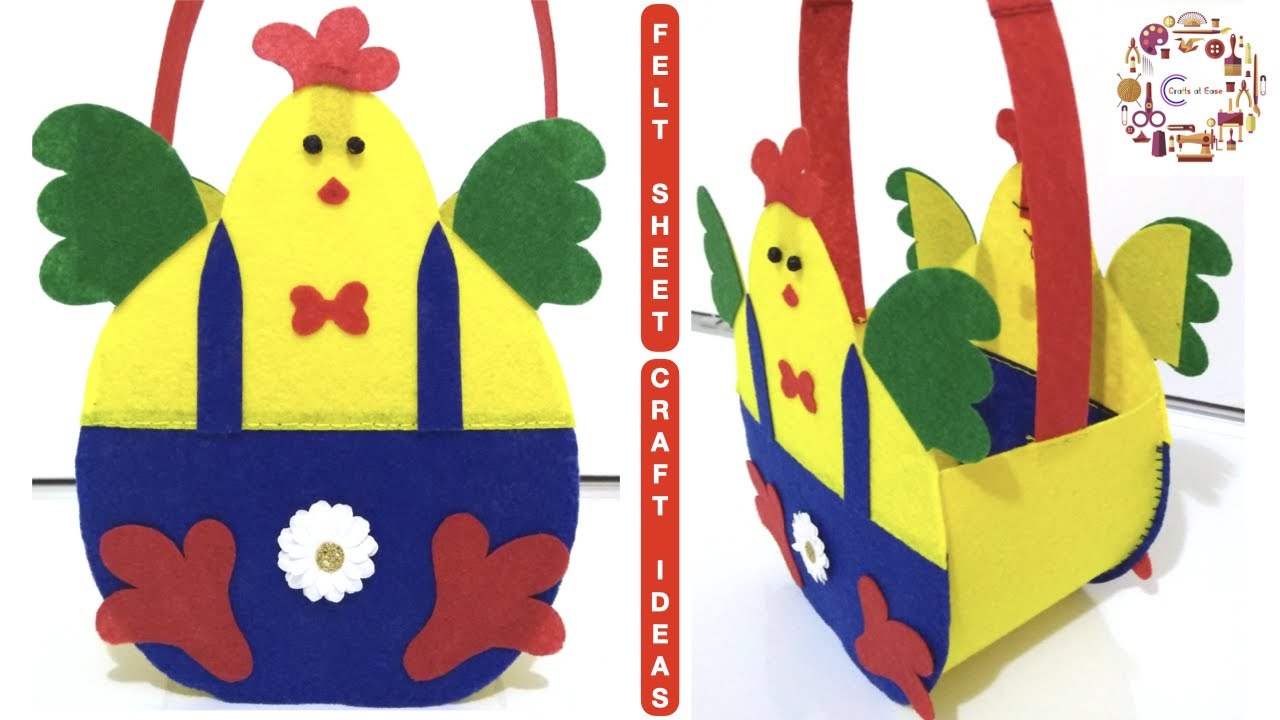 Felt Sheet Chicken Bag | Felt Sheet Craft Ideas | Kids Craft | Crafts ...