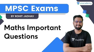 Maths Important Questions | Rohit Jadhav | MPSC
