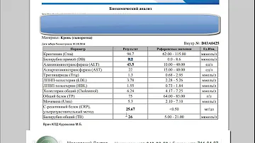 Биохимия крови при патологии печени