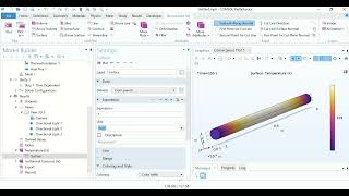 Comsol Transient Heat Conduction Temperature Vs Time Plot