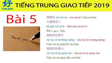 Bài 5 - Đáp lời cảm ơn và xin lỗi | TIẾNG TRUNG GIAO TIẾP 2019