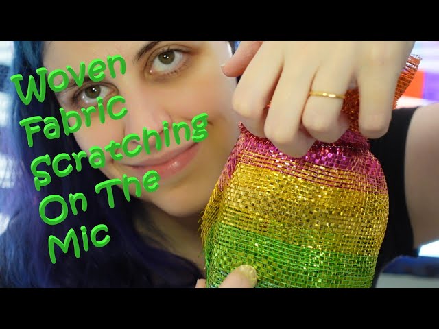 ASMR Super Tingly Woven Fabric Scratching On The Mic + Whispers & Mouth Sounds