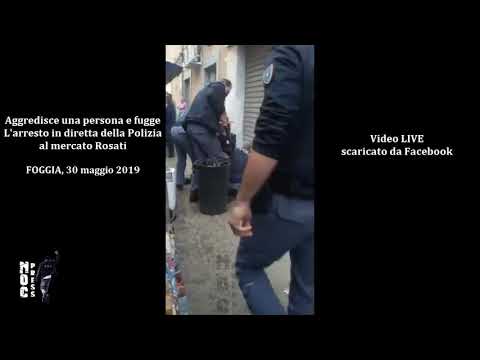 Foggia, [VIDEO] Mercato Rosati, in diretta l'arresto di un giovane senegalese colpevole di aggressione