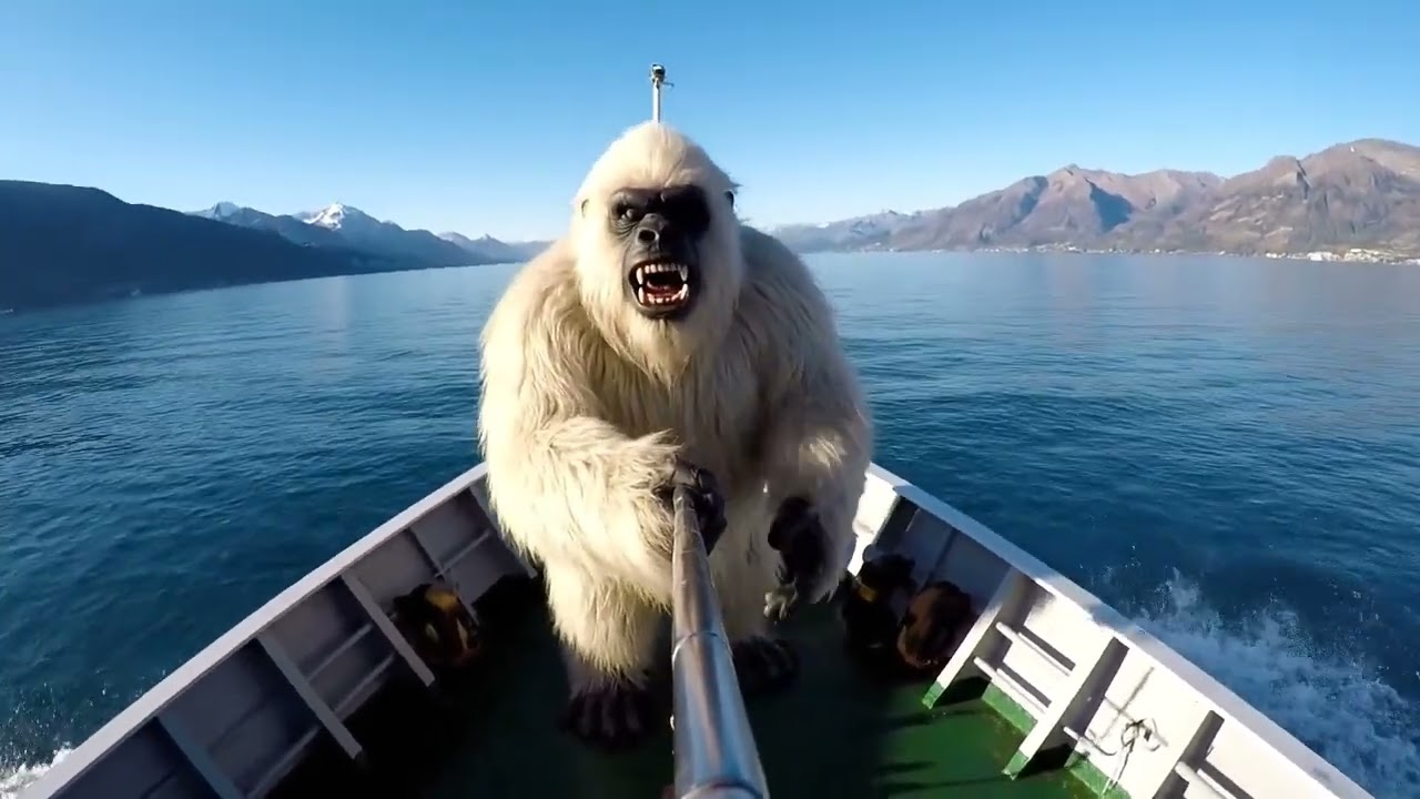 Yetiman se va de pesca en su barquito